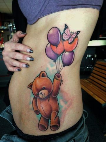 tatuajes de osos de peluche colorido conceptual