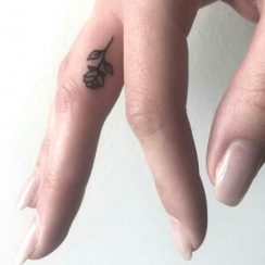 Bonitos tatuajes de rosas pequeñas en 3 zonas del cuerpo