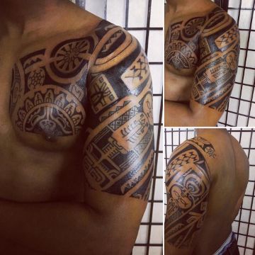 tatuajes en piel morena tribal