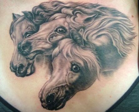 tatuajes de cabezas de caballos salvajes