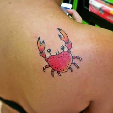 tatuajes de cangrejos para mujeres caricatura