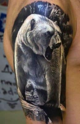 tatuajes de oso polar realistas