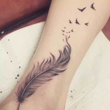 tatuajes de plumas con pajaros excelentes texturas