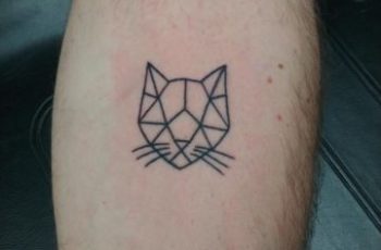 Modernos tatuajes gatos geometricos 2 tonos y basicos