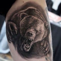 4 tatuajes de osos grizzly con excelentes detalles