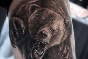 tatuajes de osos grizzly con efecto