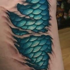 3 estatutos del sombreado en tatuajes de piel de serpiente