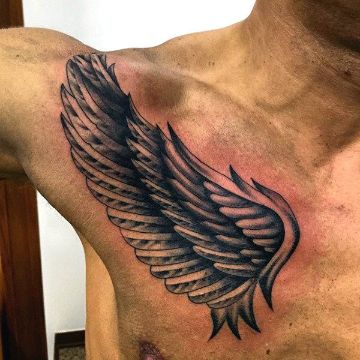 tatuajes de alas en el pecho estupenda adaptación