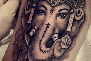 tatuajes de elefantes indios referencia ganesha
