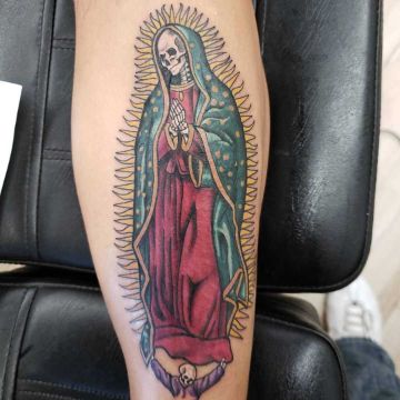 tatuajes de santa muerte a colores