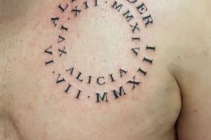 tatuajes con fechas de nacimiento con nombres