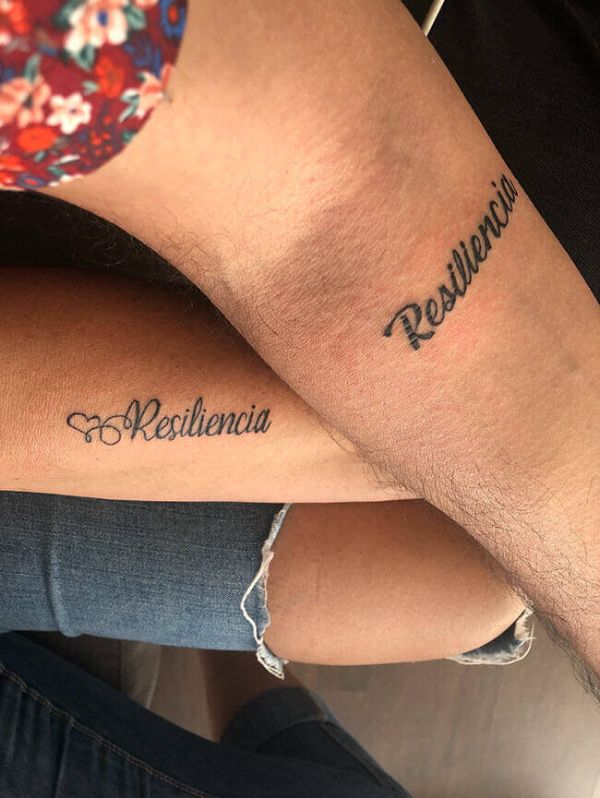 tatuajes con la palabra resiliencia diseños para parejas