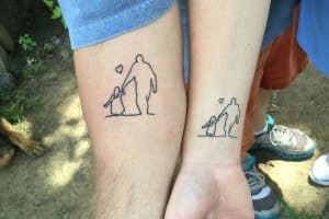 tatuajes de papa y hija para los dos lienzos