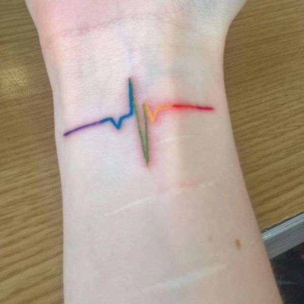 tatuajes de la bandera gay simbolico