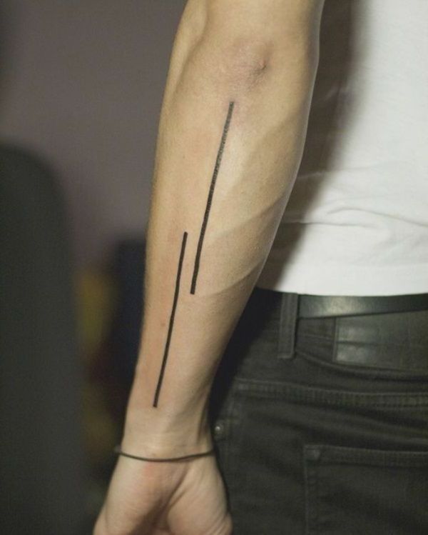 tatuajes de rayas para hombres verticales