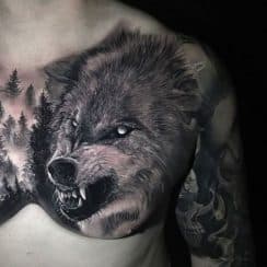 4 de los mejores tatuajes de lobos con técnicas diversas