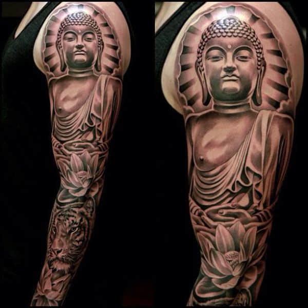 tatuajes de buda en el brazo manga