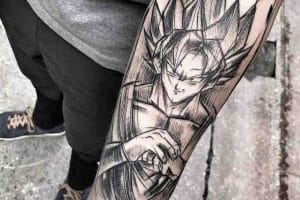 tatuajes de goku en el brazo ideas graficas