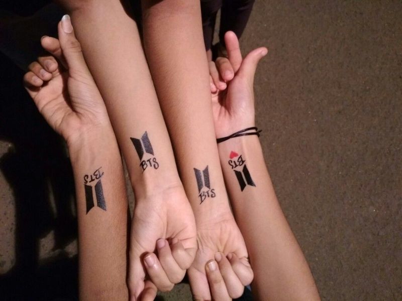 tatuajes de bts para army marca grupal
