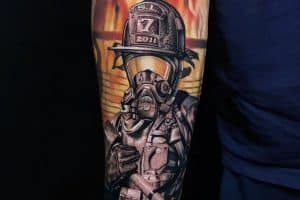 tatuajes de bomberos en el brazo personajes