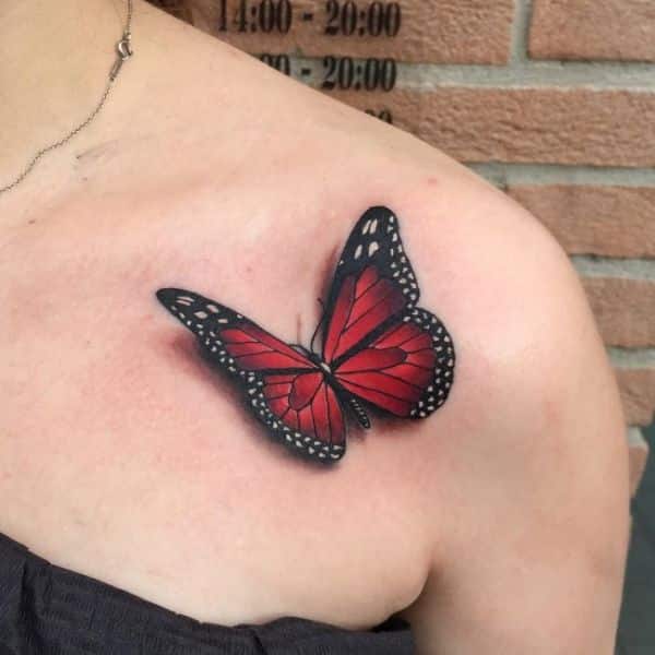 tatuajes de mariposas en el brazo en 3d