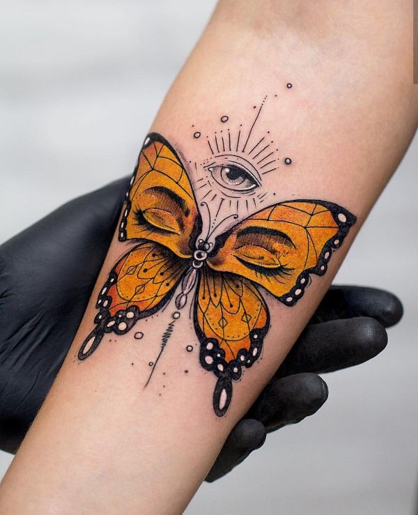 tatuajes de mariposas en el brazo misticismo