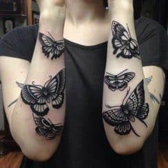 Nuevos tatuajes de mariposas en el brazo de 3 significados