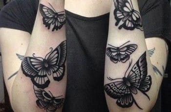 Nuevos tatuajes de mariposas en el brazo de 3 significados