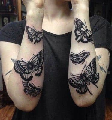 tatuajes de mariposas en el brazo todos tamaños