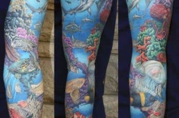Coloridos tatuajes de acuarios marinos para el 2022