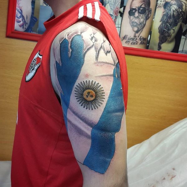 tatuajes de bandera argentina alta definición