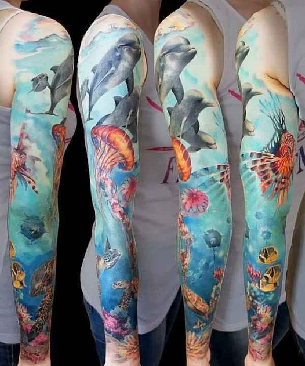 tatuajes marinos en el brazo mangas