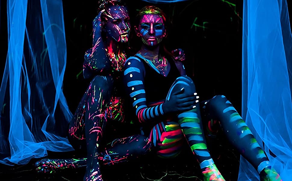 pinturas corporales neon fiestas