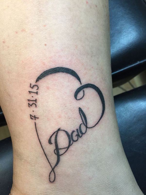 tatuaje en honor a mi padre fallecido delicados