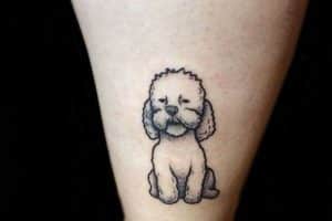 tatuajes de perritos caniches sencillos