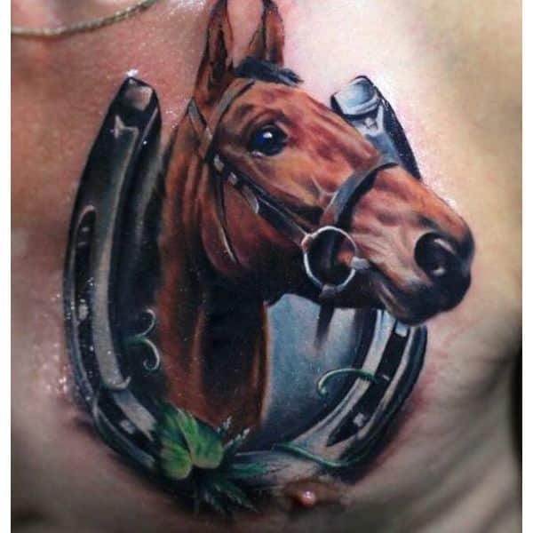 tatuajes de caballos de carreras realistas