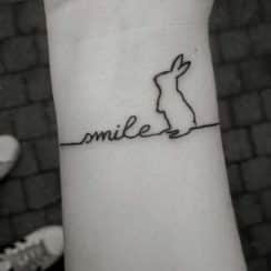Diseños de tatuajes de conejos para mujeres en 3 partes
