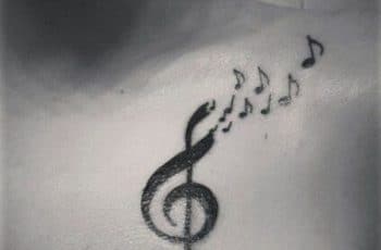 Los tatuajes de notas musicales con alas 2 conceptos unidos