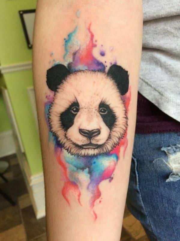 tatuajes de oso panda contornos de alto contraste