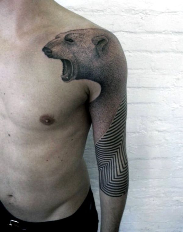 tatuajes de osos en el brazo polares
