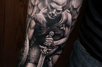 Originales diseño de angeles para tatuajes en 4 lienzos