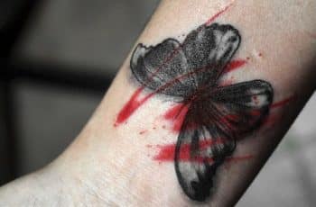 Los tatuajes de mariposa en el brazo de 4 lienzos