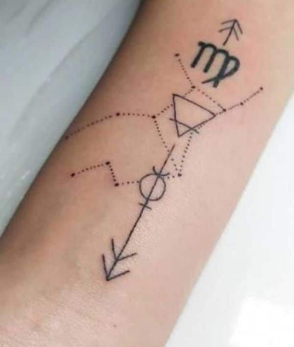 tatuajes de virgo para hombre constelación