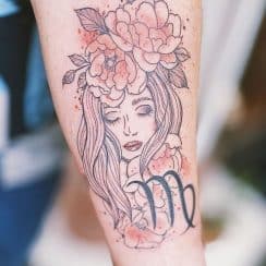 4 diseños en tatuajes de virgo para mujeres símbolos