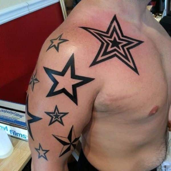 tatuajes brazo estrellas diferentes estilos