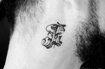 4 tipografías tatuajes letras en cuello alta precisión