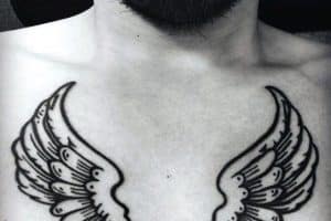 tatuajes de alas de angel para hombres en pecho