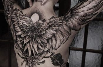 4 tatuajes de alas para hombres en espalda de alta cobertura