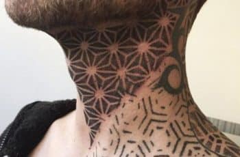 3 detalles tatuaje para cuello geometrico y original