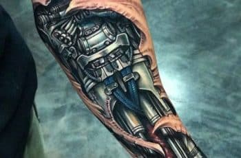 3 detalles en la técnica tatuajes brazo bionico para hombres